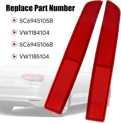 2 PCS Left & Right Rear Bumper Reflector Fit for Mercedes-Benz X166 GL GL350 GL450 GL500 GL550 GL63 AMG 2013-2016 GLS450 2017-2019 Replace # A1668200474 1668200474 A1668200374 1668200374 in Kuwait