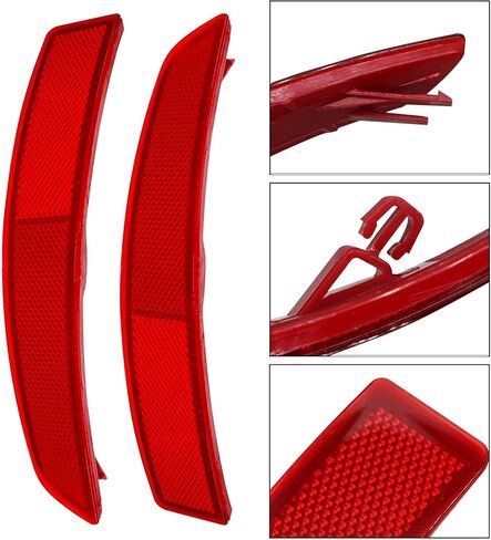 2 PCS Left & Right Rear Bumper Reflector Fit for Mercedes-Benz X166 GL GL350 GL450 GL500 GL550 GL63 AMG 2013-2016 GLS450 2017-2019 Replace # A1668200474 1668200474 A1668200374 1668200374 in Kuwait