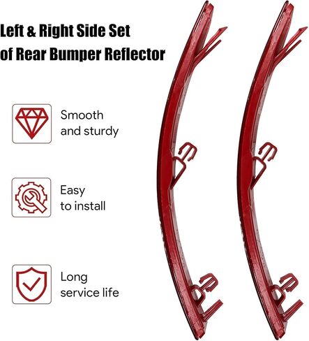 2 PCS Left & Right Rear Bumper Reflector Fit for Mercedes-Benz X166 GL GL350 GL450 GL500 GL550 GL63 AMG 2013-2016 GLS450 2017-2019 Replace # A1668200474 1668200474 A1668200374 1668200374 in Kuwait