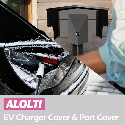 EV Charger Cover for Outdoor, Stainless Steel Electric Vehicle Charging Station Protective Roof for Tesla ChargePoint Emporia Grizzl-E Weatherproof Heavy-Duty Wall Mount Accessories in Saudi Arabia