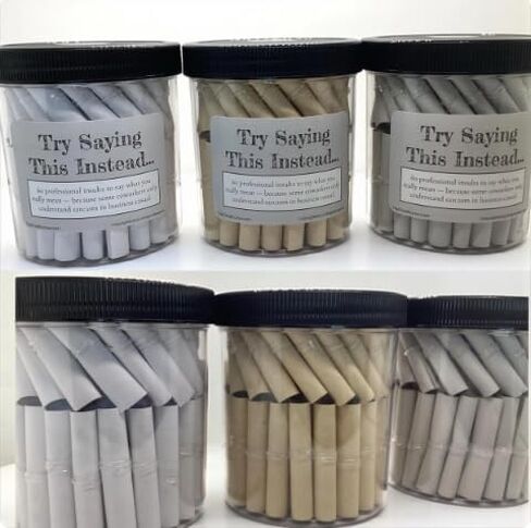Professional Insults Affirmation Jar - Try Saying This Instead - Fun and Witty Affirmations for Work - Unique Gift for Office Humor (Classic White) in Saudi Arabia