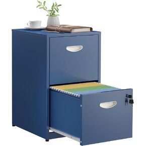 2 Drawer File Cabinets,Metal Office File Cabinet with Lock,Black Filing Cabinets for Home Office,Vertical Modern File Cabinet Office Two Drawers for Hanging Letter,Assembly Required in Saudi Arabia