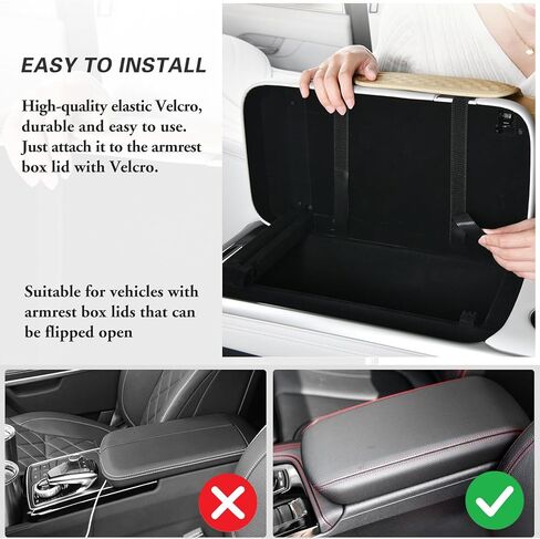 Car Center Console Cover, Armrest Cover for Storing Water Cups, Tissues, Cards, and Phones, 4-in-1 Center Cover with Soft Leather and High Resilience Memory Foam (Black) in Saudi Arabia