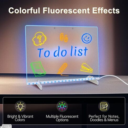 لوحة الرسم LED مع حزمة البطارية ، 13.7 "× 10" لوحة الملاحظات LED مع ألوان للأطفال ، لوحة الرسم الإضاءة لمدرسة المكاتب المنزلية ، هدايا أعياد الميلاد المخصصة للفتيات الفتيات in Kuwait