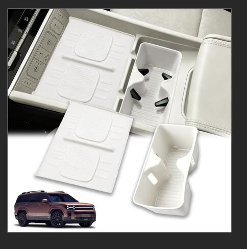 الشاحن اللاسلكي الشاحن مركزي Center Console Non-Slip Fit Hyundai Santa Fe 2024 2025 Car Accessories Wireless Charging Pad Pad Area in Saudi Arabia
