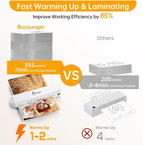 Laminator Machine, 9 Inch Laminator Hot & Cold for A4/A5/A6, Laminator Machine with 10 Laminating Sheets, Thermal Laminating Machine for Home School Office in Saudi Arabia
