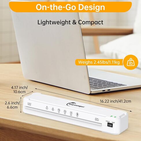 Laminator Machine, 9 Inch Laminator Hot & Cold for A4/A5/A6, Laminator Machine with 10 Laminating Sheets, Thermal Laminating Machine for Home School Office in Saudi Arabia