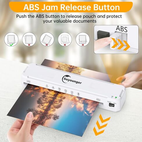 Laminator Machine, 9 Inch Laminator Hot & Cold for A4/A5/A6, Laminator Machine with 10 Laminating Sheets, Thermal Laminating Machine for Home School Office in Saudi Arabia