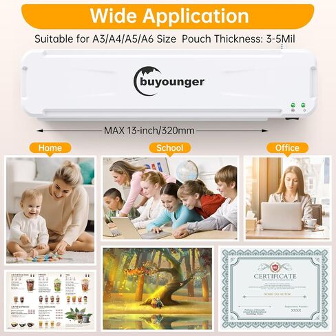 Laminator Machine, 9 Inch Laminator Hot & Cold for A4/A5/A6, Laminator Machine with 10 Laminating Sheets, Thermal Laminating Machine for Home School Office in Saudi Arabia