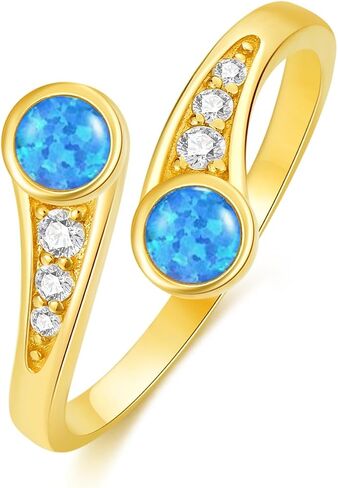 14K Yellow Gold Adjustable Toe Ring for Women, Real Gold Gemstone Open Toe Rings Fine Summer Beach Foot Fine Jewelry Gifts for Mom Wife Nana Birthday Christmas Mother's Day in Saudi Arabia