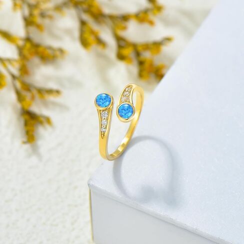 14K Yellow Gold Adjustable Toe Ring for Women, Real Gold Gemstone Open Toe Rings Fine Summer Beach Foot Fine Jewelry Gifts for Mom Wife Nana Birthday Christmas Mother's Day in Saudi Arabia