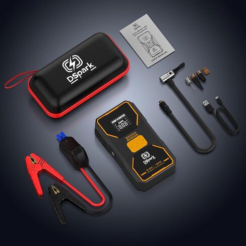 16000mah 2000a قفزة للسيارات قفز البطارية المحمولة الداعم لـ 7.0 لتر غاز و 6.5 لتر محركات ديزل 12V مع مصباح يدوي سريع الشحن USB وحالة التخزين المدمجة in Kuwait