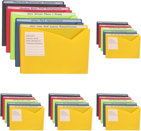 C-Line Write-On File Jackets, Playful Pops Design, Pack of 6 (63540) in Saudi Arabia