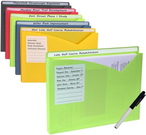 C-Line Write-On File Jackets, Playful Pops Design, Pack of 6 (63540) in Saudi Arabia