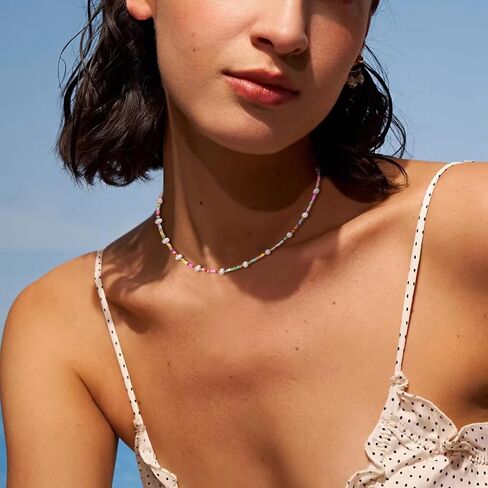 EVER FAITH Baroque Natural Pearl Choker Necklace for Women, Handpicked Freshwater Cultured Pearls Strand Necklaces for Wedding Prom Dainty Jewelry Gift for Her Mom Wife in Saudi Arabia