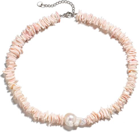 EVER FAITH Baroque Natural Pearl Choker Necklace for Women, Handpicked Freshwater Cultured Pearls Strand Necklaces for Wedding Prom Dainty Jewelry Gift for Her Mom Wife in Saudi Arabia