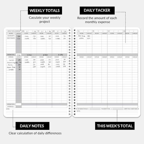 Income and Expense Log Book - Bookkeeping Record Book/Tracker/Small Business Ledger Book & Accounting, 8.5" x 10.5", Undated Record Book＆ Business Ledger, Durable Polypropylene Cover（Red) in Saudi Arabia