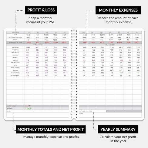 Income and Expense Log Book - Bookkeeping Record Book/Tracker/Small Business Ledger Book & Accounting, 8.5" x 10.5", Undated Record Book＆ Business Ledger, Durable Polypropylene Cover（Red) in Saudi Arabia