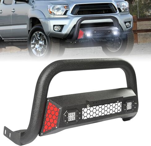 Bull Bar Fit لـ Toyota Tundra 2007-2021 & Toyota Sequoia 2008-2022 مع LED Light & W/رخصة لوحة ترخيص DIY Truck Frant Press Press Press Press Bar Pront Grille Protector in Kuwait