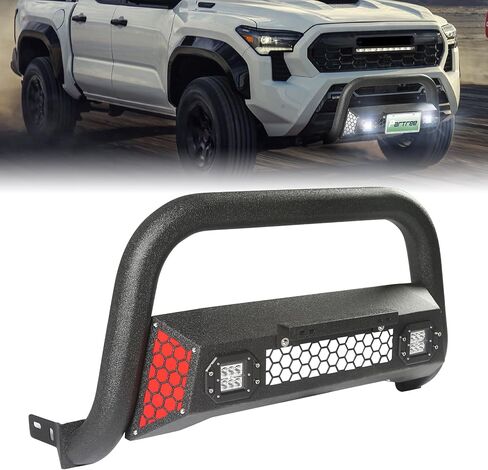Bull Bar Fit لـ Toyota Tundra 2007-2021 & Toyota Sequoia 2008-2022 مع LED Light & W/رخصة لوحة ترخيص DIY Truck Frant Press Press Press Press Bar Pront Grille Protector in Kuwait