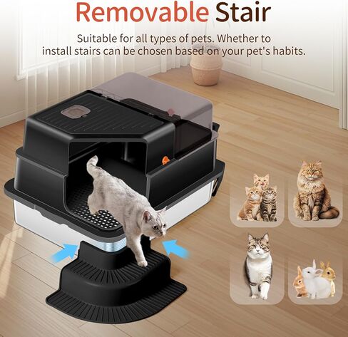 صندوق القمامة من الفولاذ المقاوم للصدأ XXXL ، 28 "x20" x12 "كبيرة جدًا شبه مغلقة مربعًا من القمامة المعدنية ذات الوجهين مع شبكة مرشح ، خطوة ، مغرفة ، غير مكتوبة ، غير مميزة ، سهلة التنظيف (رمادي فاتح) in Kuwait