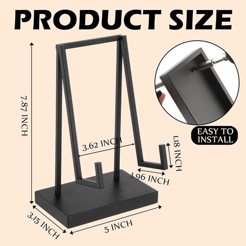 Shimeaao Metal Display Easel Black Tabletop Stand Stand Modern Abstract Tabletop Display Holder for Books Photo Photo Frame Artor Record Abbts (7.87 × 5 × 3.15 بوصة) in Kuwait