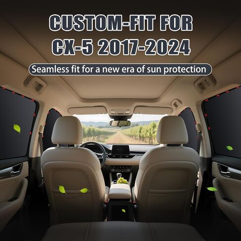 ظلال نافذة سيارة Zatooto لـ Honda CR-V 2017-2022 ، 4 PCS تغطي نافذة السيارة المغناطيسية-100 ٪ من الستائر خصوصية ضوئية ، ظلال شمس النافذة الجانبية للرضاعة الطبيعية ، والنوم ، والتخييم in Saudi Arabia