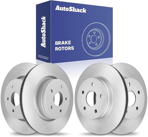 AutoShack Black Hat Drilled and Slotted Brake Rotors Front and Rear Brake Rotor Replacement Kit for 2002-2018 Ram 1500 2004-2009 Dodge Durango 2007-2009 Chrysler Aspen 3.6L 4.7L 5.7L PR63007PR63008 in Kuwait