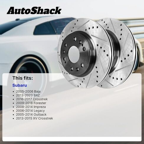 AutoShack Brake Rotors Front Brake Rotor Replacement Kit for Scion FR-S Toyota 86 GR86 Subaru BRZ Baja XV Crosstrek Outback 2006-2014 Legacy 2008-2014 Impreza 2009-2018 Forester 2013 WRX AWD R41409PR in Saudi Arabia