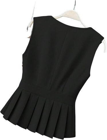 Gorglitter Women's Olcyless Button Up Vest Fuster Hem Hem in Saudi Arabia