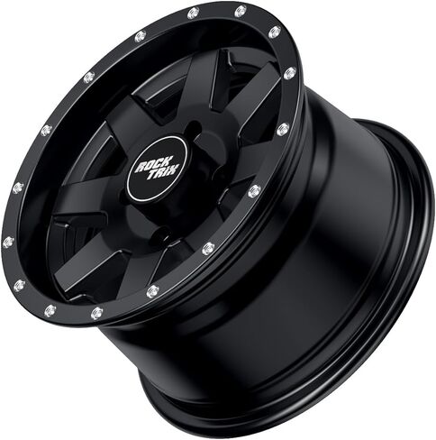 RockTrix RT106 4pc 14in ATV Wheels 4x110 Rims 14x7, 5+2 Offset, Includes 10x1.25 Lug Nuts - Compatible with IRS Honda Kawasaki Yamaha Rubicon Rincon Brute Force Kodiak Grizzly Rhino 4/110 (Set of 4) in Kuwait