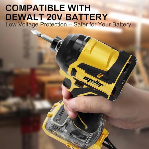 مفك تأثير 1/4 بوصة متوافق مع بطارية Dewalt 20V 60V Max (الأداة فقط)، عزم دوران 2212 رطل، 4 سرعات، محرك بدون فرش، ضوء LED in Kuwait