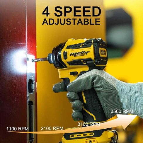 مفك تأثير 1/4 بوصة متوافق مع بطارية Dewalt 20V 60V Max (الأداة فقط)، عزم دوران 2212 رطل، 4 سرعات، محرك بدون فرش، ضوء LED in Kuwait