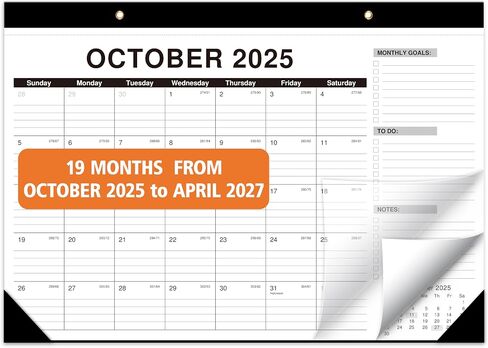 تقويم المكتب 2025-2027 ، يوليو 2025 إلى مارس 2027 ، 21 شهرًا تقويمًا مع قائمة المهام 16.5 * 12 بوصة ، 2025-2027 in Kuwait
