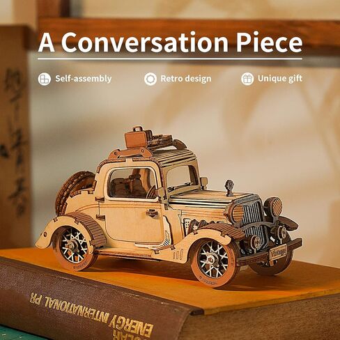 لغز خشبي ثلاثي الأبعاد من روبوتيم للبالغين، مجموعة نماذج DIY للعجائب العالمية لبناء مجموعات حرفية خشبية للمراهقين، لعبة تجميع دعابة الدماغ التعليمية، هدية فريدة in Kuwait