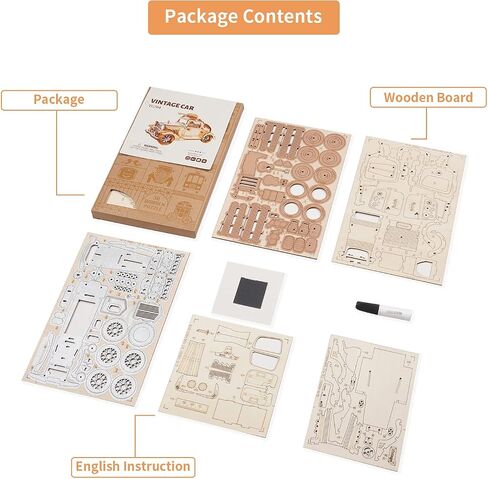لغز خشبي ثلاثي الأبعاد من روبوتيم للبالغين، مجموعة نماذج DIY للعجائب العالمية لبناء مجموعات حرفية خشبية للمراهقين، لعبة تجميع دعابة الدماغ التعليمية، هدية فريدة in Kuwait