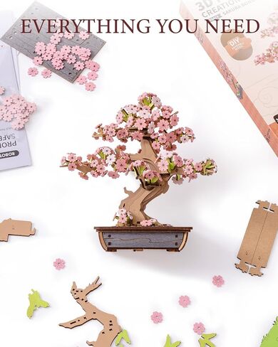 ROBOTIME 3D Wooden Puzzle for Adults Global Wonders DIY Model Kit to Build Wooden Craft Kits for Teens Educational Brain Teaser Assembly Toy Unique Gift in Kuwait