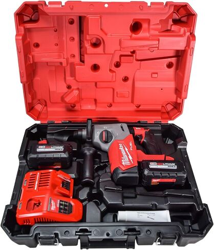 Milwaukee 2912-22 M18 FUEL Brushless Lithium-Ion 1 in. Cordless SDS Plus Rotary Hammer Kit (6 Ah) in Saudi Arabia