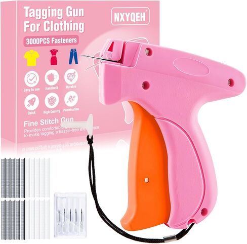 يأتي Schitch Gun for Cloths مع 6 إبر رائعة ، و 3000 PCS السحابات الصغيرة (1500 أبيض و 1500 أسود) ، ومثبت ملابس السلاح السريع ، ومثبت الملابس السريعة in Kuwait