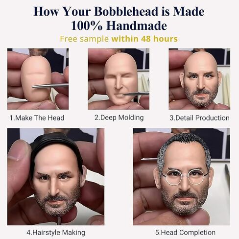 مخصص bobblehead 6/7/8 بوصة مخصصة دمى bobblehead تمثال تمثال يدوي من صورك هدية فريدة من نوعها لصديقك ، زوج ، رئيس ، أصدقائي ، عيد ميلاد ، الذكرى السنوية in Kuwait