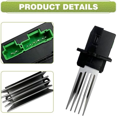 Blower Motor Heater Fan Resistor Kit, AC Blower Fan Control Module Compatible with Renault Clio 1.5L dCi Diesel 2005-2012, 6+2pins 7701207718, 1pc in Saudi Arabia
