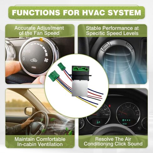 Blower Motor Heater Fan Resistor Kit, AC Blower Fan Control Module Compatible with Renault Clio 1.5L dCi Diesel 2005-2012, 6+2pins 7701207718, 1pc in Saudi Arabia