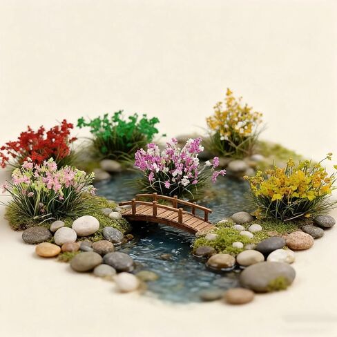 90 Pcs Static Grass Clusters, Mini Colorful Flower Sets for DIY Model Railway Scenery Train Landscape & War Game Terrain Layouts in Saudi Arabia
