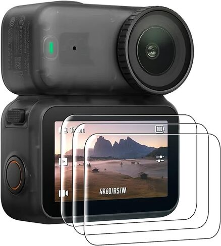 واقي شاشة لملحقات DJI Osmo Nano، 3 قطع HD حماية كاملة من الزجاج المقوى النانو 9H متعدد الطبقات 2.5D منحني Osmo Nano مجموعة أفلام مقسى مقاومة للخدش ومضادة للزيت in Kuwait