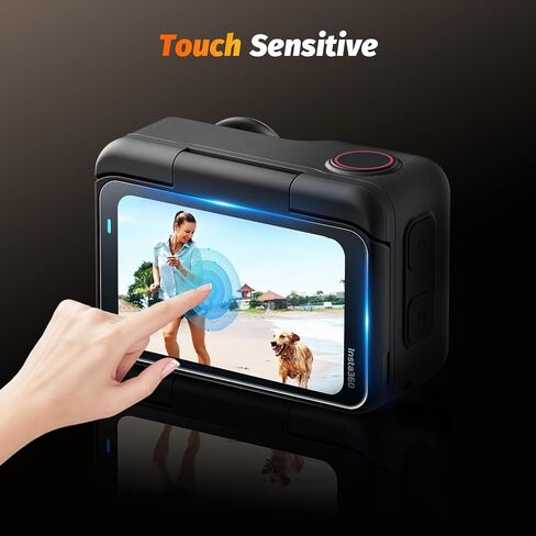 واقي عدسة الشاشة لملحقات Insta360 GO Ultra، غطاء حماية للشاشة من الزجاج المقوى Insta 360 Go-Ultra 3 و2 غطاء عدسة من السيليكون، صلابة 9H، حساس للمس، HD in Kuwait