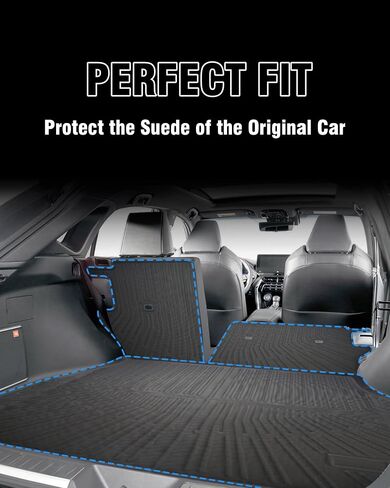 Cargo Liner Compatible with 2025 Toyota 4Runner Trunk Mat Back Seat Cover Protector Trunk Liner(Backrest Mats+Trunk Mat) in Saudi Arabia