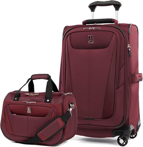 Travelpro Maxlite 5 Softside Expandable Luggage with 4 Spinner Wheels, Lightweight Suitcase, Men and Women, Forest Green, 2-Piece Set (21/25) in Saudi Arabia