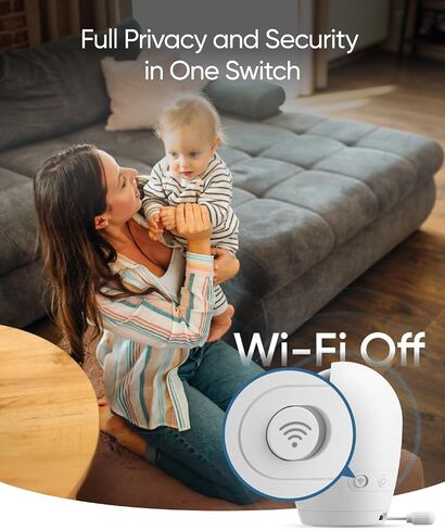 eufy Baby Monitor E20، دقة 2K، شاشة 5 بوصات بدقة 720 بكسل، اتصال هجين، Wi-Fi وبدون تحكم Wi-Fi، إمالة شاملة، تكبير 4×، رؤية ليلية، كاميرا بطارية مدمجة، ANR، تنبيهات ذكية، تسجيل 24/7 in Saudi Arabia