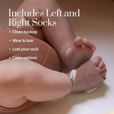 جورب قماشي من إكسسوارات Owlet لمراقبة الأطفال من Dream Sock، يناسب الأطفال من عمر 0 ​​إلى 18 شهرًا، وردي مغبر (المستشعر ومحطة القاعدة غير متضمنة) in Kuwait