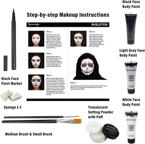 Bald Cap Costume Makeup Kit for Men Adults,Complete SFX Makeup Kit with Tools & Instructions,Professional Bald Caps for Halloween Costumes, Cosplay, and Theater in Kuwait